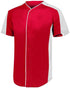 Augusta Sportswear Full-Button Baseball Jersey (1655), Color 'Red/White'